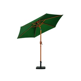 Royalcraft Green Tilting Parasol with Wooden Pole & Crank 2.5mtr