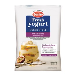 EasiYo Greek Style with Passionfruit Yogurt Mix