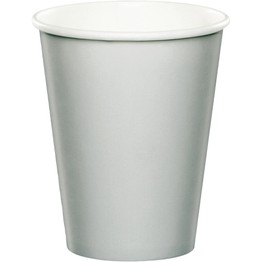 Shimmering Silver Pack of 8 Paper Cups