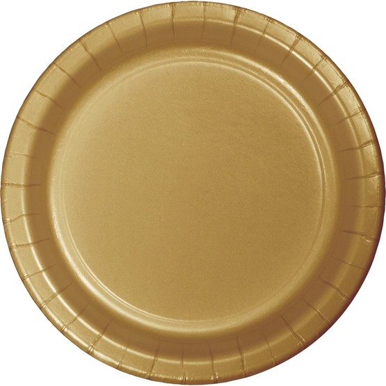 Glittering Gold Pack of 8 Paper Plates