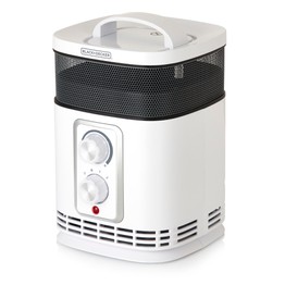Black & Decker PTC White Fan Heater with 360 Degree Heating 1.5kw