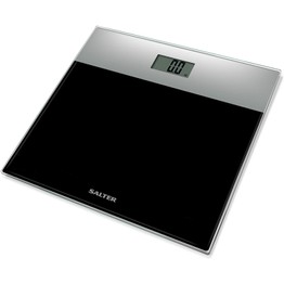 Salter Glass Electronic Bathroom Scale Black 9206