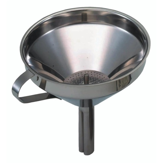 Kitchencraft Stainless Steel 13cm Funnel With Removable Filter