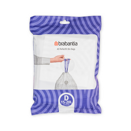 Brabantia PerfectFit Bin Liners Code D (15-20ltr) 40 Bags