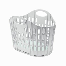Addis Fold Flat Laundry Basket 38ltr Green/Grey