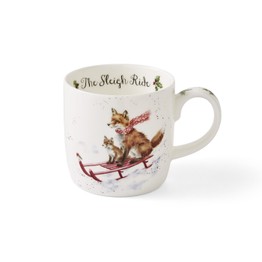 Royal Worcester Sleigh Ride Fox Mug
