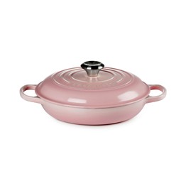 Le Creuset Shell Pink Signature Cast Iron Shallow Casserole Dish 30cm