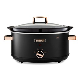 Tower Slow Cooker 6.5ltr Cavaletto Black & Rose Gold