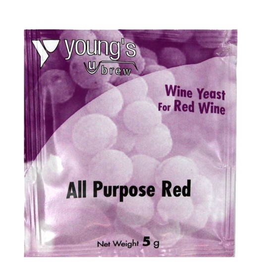 Youngs All Purpose Red Wine Yeast Sachet 5g