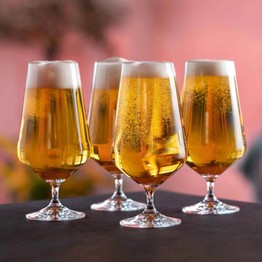 Dartington Crystal Cheers Beer Glass 4pk