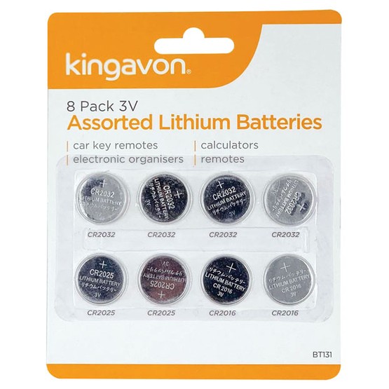 Kingavon Lithium Disc Batteries 3V 8pack