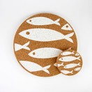 Liga Cork Coaster - White Fish 10cm additional 4
