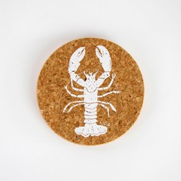 Liga Cork Coaster - White Lobster 10cm