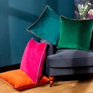 Paoletti Meridian Velvet Cushion Blush/Grey additional 6