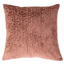 Paoletti Delphi Velvet Jacquard Cushion Blush additional 2