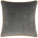 Paoletti Meridian Velvet Cushion Charcoal/Moss additional 1