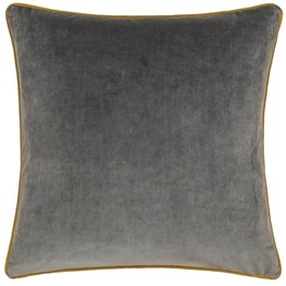 Paoletti Meridian Velvet Cushion Charcoal/Moss