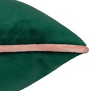 Paoletti Meridian Velvet Cushion Emerald/Blush additional 3