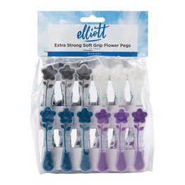 Elliot Soft Grip Flower Clothes Pegs (Pack of 24)
