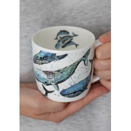 DollyHotDogs Whale Bone China Mug