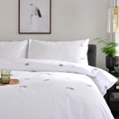 Lyndon Company Feathers Embroidered Cotton Duvet Cover Bedlinen additional 2