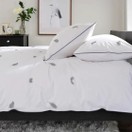 Lyndon Company Feathers Embroidered Cotton Duvet Cover Bedlinen additional 1