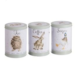 Wrendale Designs Country Animal - Tea, Coffee and Sugar Canister Set