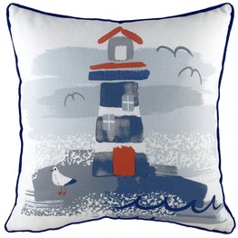 Evans Lichfield Nautical Lighthouse Cushion 43x43cm