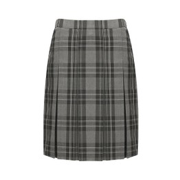 Tavistock College Grey Tartan Pleated Skirt