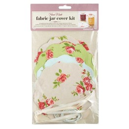 KitchenCraft Home made Eight Floral Patterned Fabric Jam Cover Kits