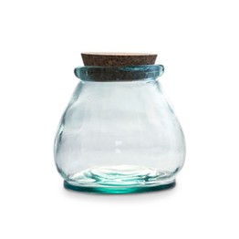 Natural Life Recycled Glass Jar & Cork Lid Medium