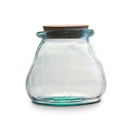 Natural Life Recycled Glass Jar & Cork Lid Large