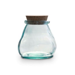 Natural Life Recycled Glass Jar & Cork Lid Small