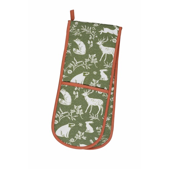 Ulster Weavers Forest Friends Sage Green Double Oven Glove