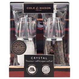 Cole & Mason Crystal Acrylic Salt & Pepper Mill Set