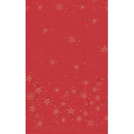 Christmas Table Cover Star Shine Red 138 x 220cm