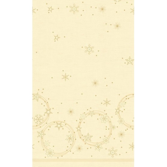 Christmas Table Cover Star Shine Cream 138 x 220cm