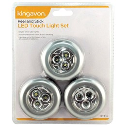 Kingavon Peel & Stick LED Touch Light Set BB-RT316