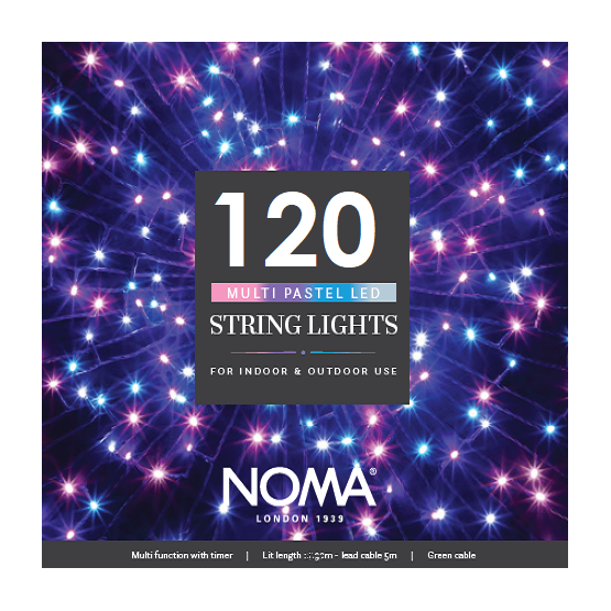 Noma 120 Multicolour Pastel LED Multifunction Tree Lights 4921530