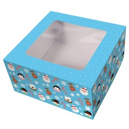 Christmas Friends Square Cake Box 254 x 127mm (10x5")