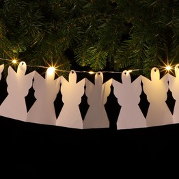 Noma Diy Paper String Light White Angel with Warm White LED