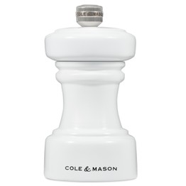 Cole And Mason Hoxton White Gloss Salt or Pepper Mill