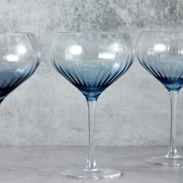 Gatsby Blue Champagne Couple Glass Set of 4