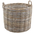 Grey Rattan Round Log Baskets additional 2
