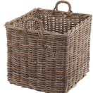 Grey Rattan Square Log Baskets additional 2