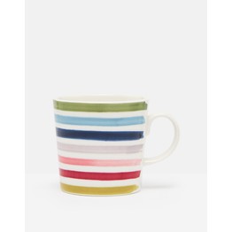 Joules Rainbow Stripe Hand Painted Mug
