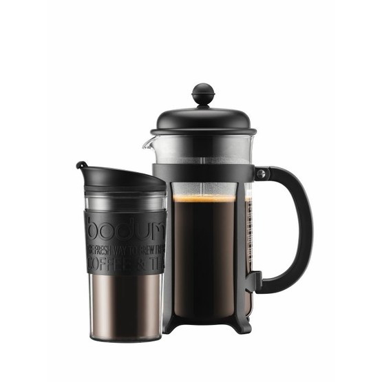 Bodum Java 8 cup Cafetiere & travel Mug Set K1908-01