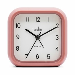 Acctim Carter Sweep Alarm Clock Coral 16154