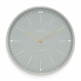 Acctim Solna Wall Clock Smoke Grey 22817