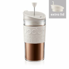 Bodum Travel Press Coffee Maker / Mug 0.35ltr White K11102-913